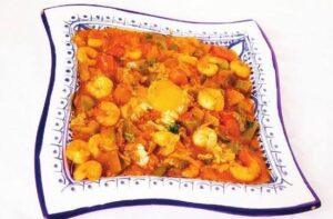 Ojja aux crevettes et aux oeufs